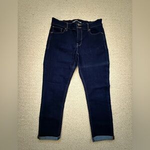 EXPRESS - Blue Skinny Jeans (Cropped Legging Mid Rise)